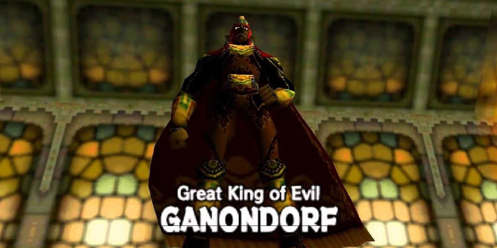 Ganondorf stands ready for the final battle in the Legend of Zelda: Ocarina of Time.