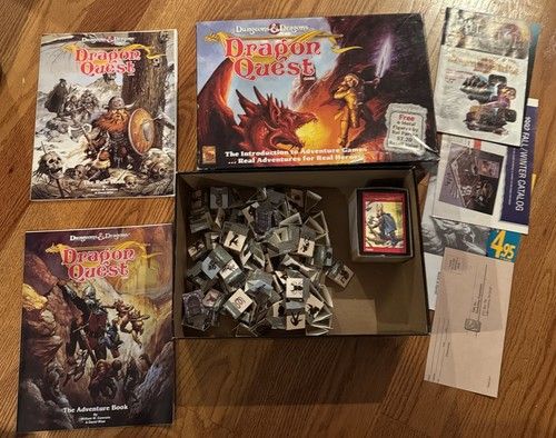 Dungeons & Dragons Dragon Quest Game TSR 1100 D&D 1992 Incomplete READ No Board