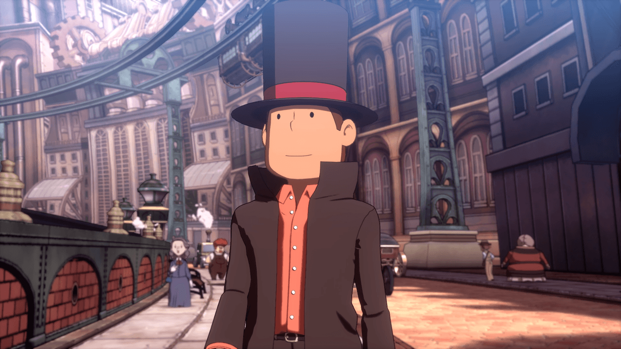 Professor Layton and the New World of Steam gameplay art