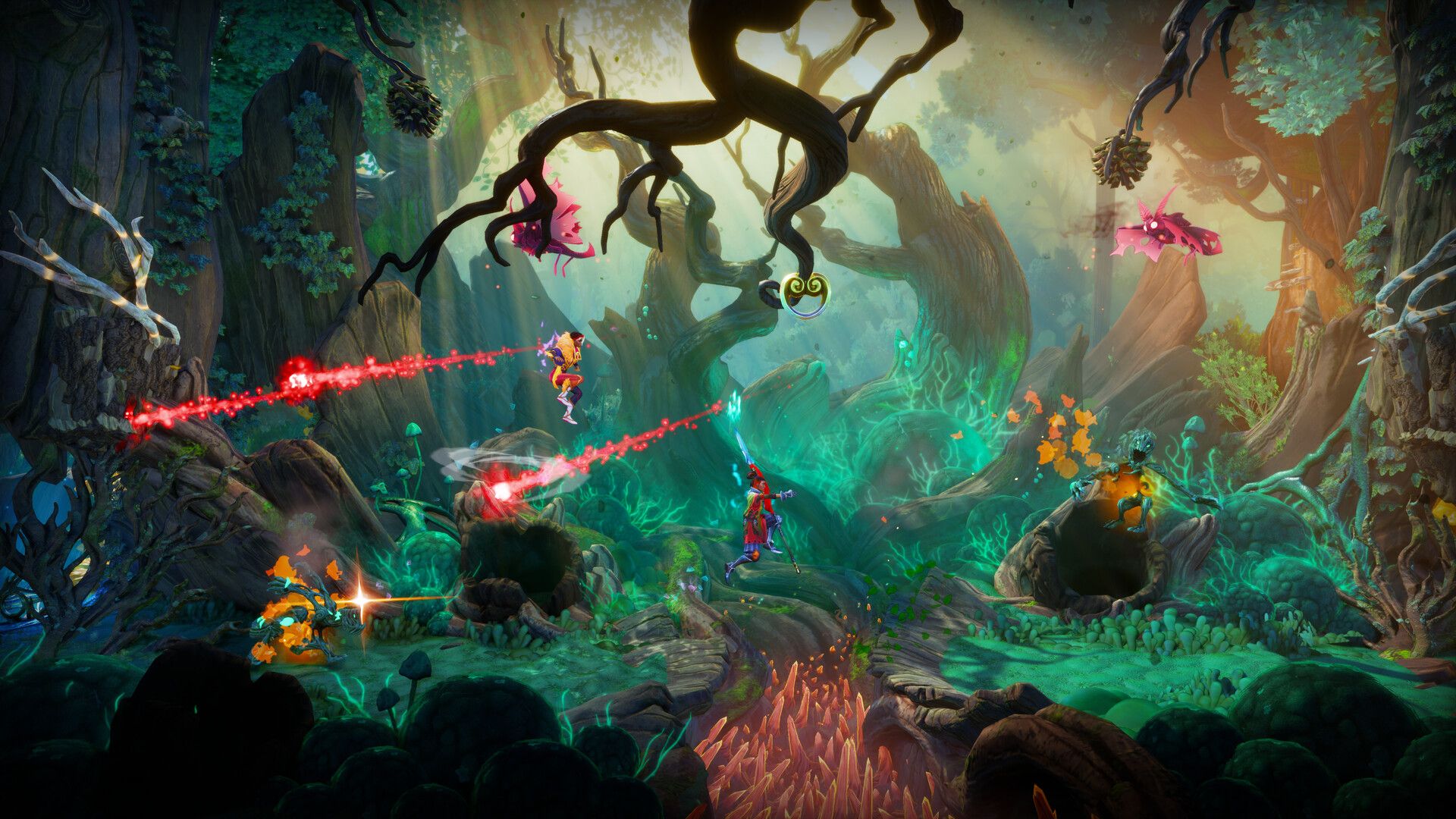 A screenshot of the upcoming Switch 2 game, Trine 6: Together in Time