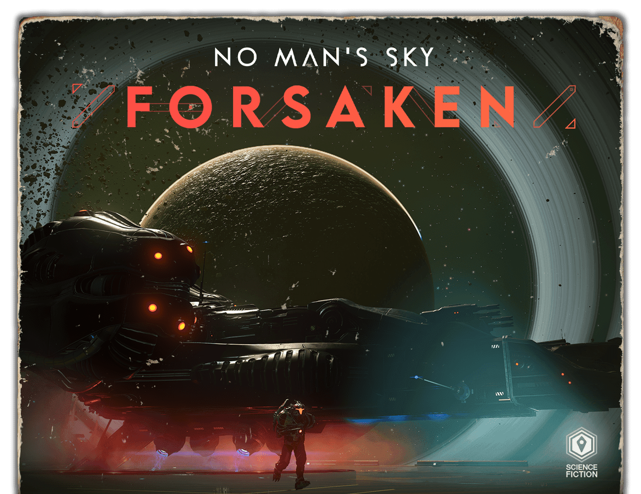 Book cover styled art showcasing No Man's Sky artwork