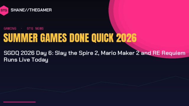 SGDQ 2026 Day 6: Slay the Spire 2, Mario Maker 2 and RE Requiem Runs Live Today