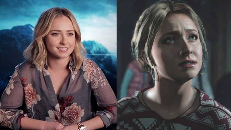 Hayden Panettiere portrayed in scenes from Until Dawn and Kingdom Hearts.