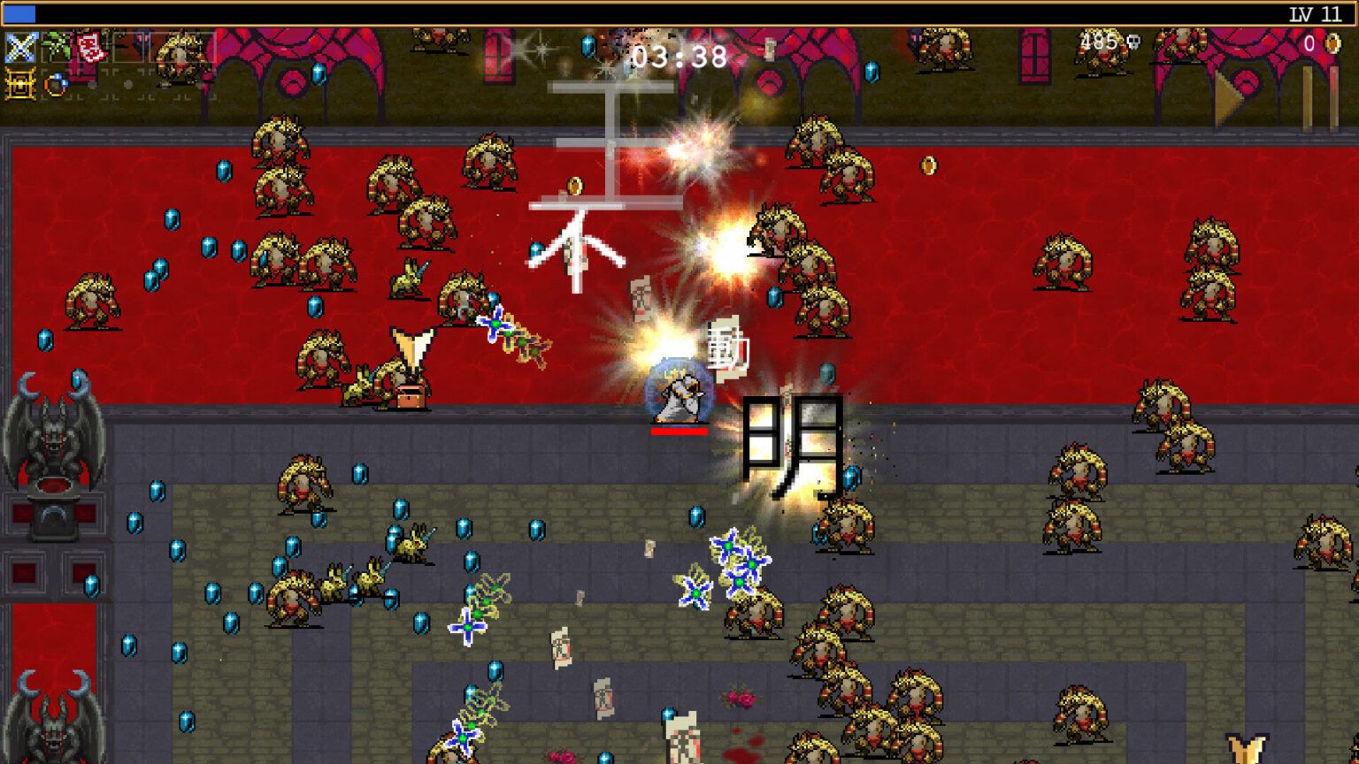 The expansion adds 10 characters, 16+ weapons, and the new Red Moon Manor stage | Image: poncle